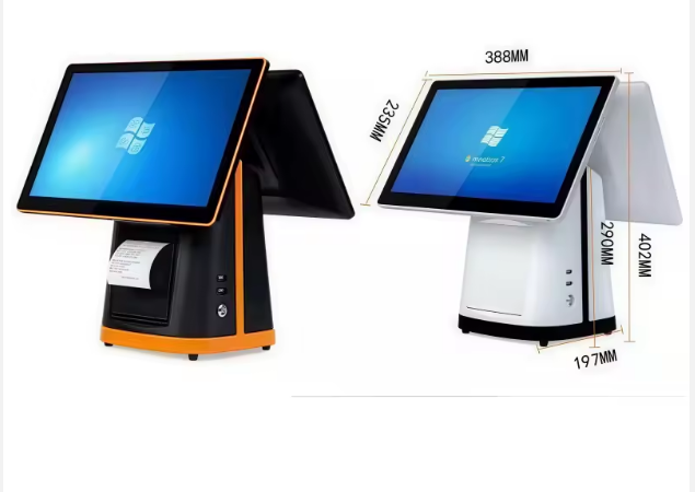 All-in-One doppio monitor con stampante e lettore codice a barre